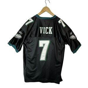 REEBOK Black Philadelphia Eagles Michael Vick #7 On Field Football Jersey Sz 50